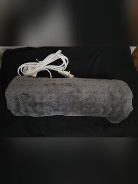 12"W X 24"L Personal Electric Gray Plush Heating Pad